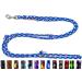 Dogeline Double leash Practice line for medium dogs up to 45 kg over 39 colors very stable (2.40 m ocean) 2.40 m blue-hell blue-dark blue-Turquis