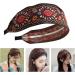 Vintage Headband Wide Embroidery Hair Band Retro Ethnic Headdress for Women Girl Vintage Headband - Buy Online on GoSupps.com
