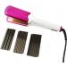 4-in-1 Hair Crimper Iron with Interchangeable Plates - Volumizing Flat Iron for Women | Crimp Curl & Straighten Hair - Buy Online on GoSupps.com