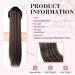 Reecho 28 Long Straight Ponytail Extension - Chestnut Brown with Blonde Highlights | Synthetic Drawstring Hairpiece for Women - Buy Online on GoSupps.com
