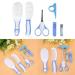Portable Baby Grooming Kit for Nursery Newborns - Hair Brush, Nail Clipper, Nasal Aspirator & More - Blue - Buy Online on GoSupps.com