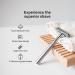 BOVEM Align Razor Premium Single Blade Safety Razor for Men | Double Edge Shaving with Stand & 5 Blades | Space Grey - Buy Online on GoSupps.com