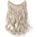 Secret Wire in Hair Extensions Straight Curly Wavy Hair Extension Long Hairpiece Blonde Brown Black Color For Women 20" Curly - Ash blonde mix silver grey 20 Inch Ash blonde mix silver grey - Buy Online on GoSupps.com