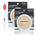 Trublend Pressed Blendable Powder Translucent Light 0.39 Oz Compact With Mirror & Applicator Lightweight Matte Dermatologist-Tested Bundled With Nose Cleaning Brush Pack Of 2