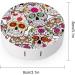Halloween Sugar Skulls Round Case For Contact Lens Kit Storage Box with Mirror Printed - Buy Online on GoSupps.com