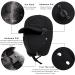 Men's Trapper Bomber Hat - Winter Russian Aviator Style with Ear Flaps, Fur Lined Facemask Cap in Black - Buy Online on GoSupps.com