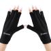 AIRSEE Anti UV Gloves for Nail Lamp  Professional UPF50+ UV Protection Gloves for Manicures Nail Art  Fingerless Gloves Black