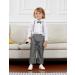 Mint Green Baby Boy 4pcs Gentleman Wedding Suit Set 3-4 Years Dark Grey - Buy Online on GoSupps.com