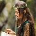 Handmade Woodland Flower Crown Headband for Wedding - Crystal Renaissance Elf Costume Accessory - White and Green - Buy Online on GoSupps.com