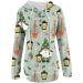 Yihaojia Christmas Hoodies Women Xmas Funny Graphic Print Blouse Tops V Neck Button Up Long Sleeve Holiday Sweatshirt Black#132 Large - Buy Online on GoSupps.com