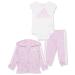 adidas girls 3-piece Fleece Set 12 Months Pulse Lilac
