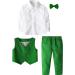 Mint Green Baby Boys Gentleman Suit Set | Shirt with Bowtie, Waistcoat & Pants | Size 2-3 Years - Buy Online on GoSupps.com