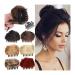 Messy Bun Hair Piece for Women Space Buns Hair Pieces Mini Claw Clip in Hair Bun Messy Cat Ears Hair Bun Extension Synthetic Donut Wig Accessory Updo Hairpieces for Women Girls Fake Hair Accessorie 30