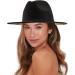 UTOWO Two-Tone Felt Fedora Panama Hat for Women Men - Wide Brim Black & Leopard Patchwork Jazz Cap - 7 1/4 Size - Buy Online on GoSupps.com