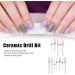 12 Pieces Ceramic Nail Mill Bits Professional Electric Nail Drill Bits for Removing Nail Polish and Gel Electric Manicure Pedicure Nail File Bits - Buy Online on GoSupps.com