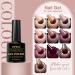 INPING Gel Polish Nude 10 Colors Set | UV Nail Polish for French Manicure | Natural Nude, Pink, Beige, Brown, Red, Gold Glitter | Soak Off UV/LED - Buy Online on GoSupps.com