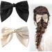 Hair Clips with Bow 2 Hair Accessories for Women Pure Colour Hair Bow Soft Satin Hair Bows for Girls Fashions Girls Hair Accessories Spring Clip Hair Jewellery Black Bow Beige Hair Bow for Women Girls - Buy Online on GoSupps.com