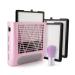 ZUZUXIA 80W Nail Dust Collector for Acrylic Nails with 2 Reusable Filters & 1 Brush  Low Noise Powerful Nail Vacuum Fan Vent Duster Collector Extractor Suction Cleaner for Home Salon Use Pink
