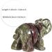 Buy NUPUYAI Elephant Figure - Gemstone Crystal Dragon Blood Stone | Feng Shui Reiki Decor & Lucky Charm - Buy Online on GoSupps.com