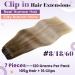 Shop Laavoo Ombre Clip-In Hair Extensions - Real Hair Balayage Blend #8/16/60 105g 50cm - Perfect for Stunning Volume & Length! - Buy Online on GoSupps.com