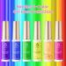 beetles Gel Polish Nail Art Gel Liner Polish Set - 6 Neon Gel Nail Polish Colours Hot Pink Orange Blue Yellow Paint for Nails Built Thin Brush in Bottle Soak off Uv LED Lamp Rainbow Nails-LG196 - Buy Online on GoSupps.com