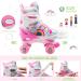 RATIKY Kids Roller Skates | Adjustable for Boys Ages 6-12 | 8 Light Up Glow Wheels | Outdoor Roller Skates for Girls | Pink Small Size - Buy Online on GoSupps.com