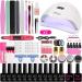 icyber Gel Nail Polish Kit with uv lamp 10pcs Nail Gel Kits with lamp Manicure Sets for Nail (A2B) white
