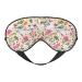 Bunny Floral Print Sleep Eye Mask Blindfold with Elastic Strap Headband Soft Eye Cover Eyeshade for Night Sleeping Travel