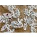 Zbroh White Lace Fabric Patches with Rhinestones - Embroidered Trim for Dress Decoration - Sew On Sequins and Beads - 1 Pair - Buy Online on GoSupps.com