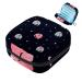 Cute Elephant Sanitary Napkin Storage Bag Large Zippered Period Pads Tampons Organizer Case for Girls Women Pink Gray Multicolor 4.7x6.6x6.6 in/12x17x17 cm