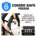 Kryptonite Combo Bike Cable Lock 6ft - Secure 12mm Braided Steel - 4-Digit Resettable Combination - LED Rear Light - Buy Online on GoSupps.com