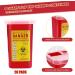 20 Pcs 1 Quart Flip Top Sharps Container - Small Portable Disposal Bin for Tattoo Parlors, Office, Barbershop, Home & Travel - Red, 6x4x3 - Buy Online on GoSupps.com
