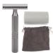 Professional men alloy retro razor home classic portable razor with ergonomic handle washable safety razor without blade