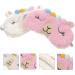 Shop Soft Plush Cartoon Animal Sleeping Eye Masks - 2Pcs Cashmere Blindfold for Travel & Sleep - Buy Online on GoSupps.com