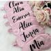Personalised Sleep Silk Satin Eye Mask Custom Any Name Rest Sleeping Relaxing Mask Gift for Her Mothers Day Birthday Bridesmaid Hen Bridal Christmas Gift Party Favours Present HUNYLONDON (Pink)