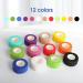 Self Adhesive Bandage Wrap - 12 Rolls Vet Tape Athletic Non-Woven Bandages for Thumb Wrist Ankle & Finger - 12 Colors - Buy Online on GoSupps.com