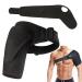 Sunerlory shoulder bandage neoprene shoulder support bandage shoulder bandage adjustable compress shoulder orthoses for shoulder dislocation fits both left or right shoulder (black)