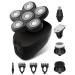 Neialla Bald Head Shaver for Men 6D Upgraded 5-in-1 Electric Head Shavers IPX6 Waterproof Wet/Dry Shaver Razor with LED Display Beard Grooming and Nose Trimmer Kit Head Shavers for Bald Gift for Men Black