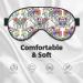 Shop Wildflower & Leaf Print Eye Mask | Soft Comfortable Light-Blocking Unisex Sleep Mask - International Shipping - Buy Online on GoSupps.com