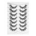 3d false eyelashes Cat-Eye Wispy Natural False Pint Supernatural Cross Fluffy soft reusable faux meal happy Heartbeat (No.199)