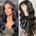 Body Wave Lace Front Wigs Human Hair 20 Inch Glueless 4X4 Lace Closure Wigs Human Hair for Black Women 180% Density Brazilian Virgin Hair Pre Plucked Bleached Knots with Baby Hair (Natural Color Body Wave Wig) 4x4 Body W...