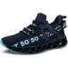 WONESION Men's Breathable Blade Fashion Sneakers | Size 11.5 | Dark Blue - Buy Online on GoSupps.com