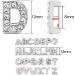 AUEAR 52 Pack Silver Rhinestone A-Z 8mm Slide Charms - Alphabet Letter Charm for DIY Jewelry Making - Buy Online on GoSupps.com