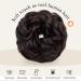 Silk-Co Hairpiece with Elastic Band - Wavy Soft Bun Hair Extensions 55g Dark Brown Curly Thickening Messy Bun Updo - Buy Online on GoSupps.com