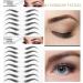 66 Pairs 4D Hair-like Eyebrow Tattoo Stickers - Long Lasting & Waterproof for Women and Girls (Black) - Buy Online on GoSupps.com