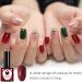 Red Gel Nail Polish Glitter Dark Red Burgundy Cherry Red Gel Polish Soak Off LED/UV Lamp Manicure Long Lasting Gel Nail Varnish for Christmas Women Nail Art Salon DIY Home - Buy Online on GoSupps.com