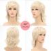 Short Blonde #88 Mullet Wig for White Women - 12 Inch Layered Pixie Cut with Bangs - Buy Online on GoSupps.com