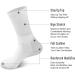 ECOEY Men's Work Boots Athletic Running Crew Socks - Moisture Wicking Heavy Cushion, 8 Pairs, White, Size 12-15 - Buy Online on GoSupps.com