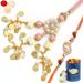 Ghasitaram Gifts Rakhis Online - Rakhi for Brother- Dazzling Bond rm080 Bhaiya Bhabhi Rakhi with 100 GMS of Dryfruits Mix Can Rakhi Set with 100 gms of Dryfruits Mix Can