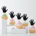 Set of 24 High Five Cupcake Toppers Black Glitter Hand Cupcake Toppers for 5th Birthday High Five Cake Decorations for Happy 5th Birthday/Anniversary Party Supplies - Buy Online on GoSupps.com